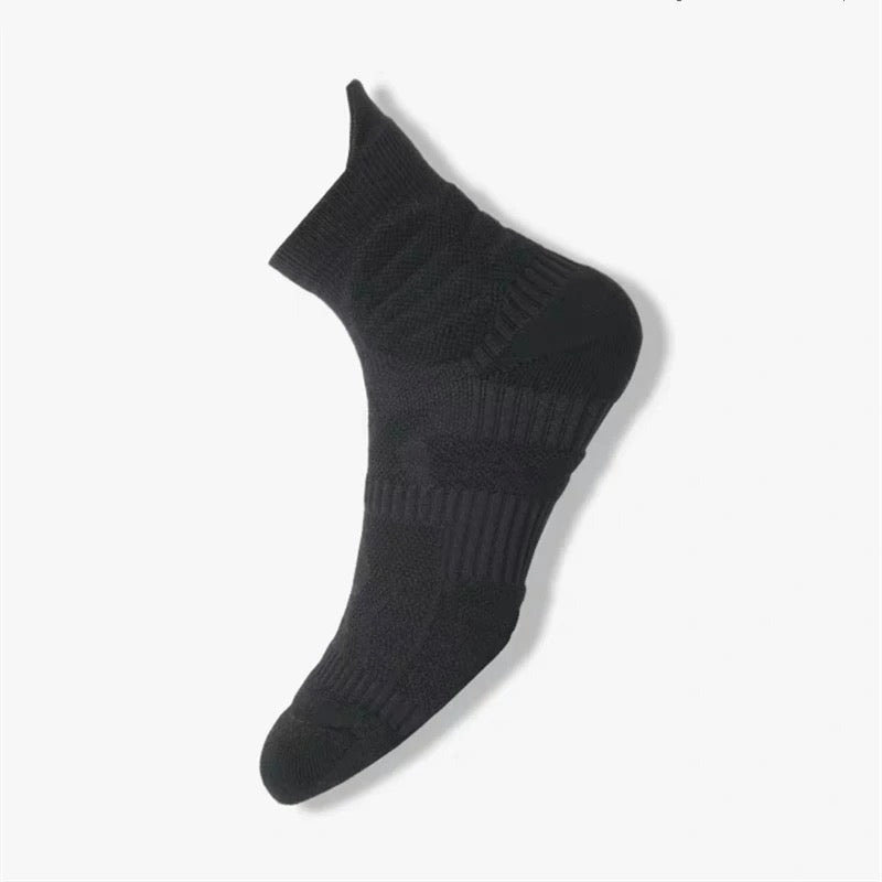Black Running & Strength Training Socks | Black Cushioned Socks | Top Sports Socks | SMRTFT