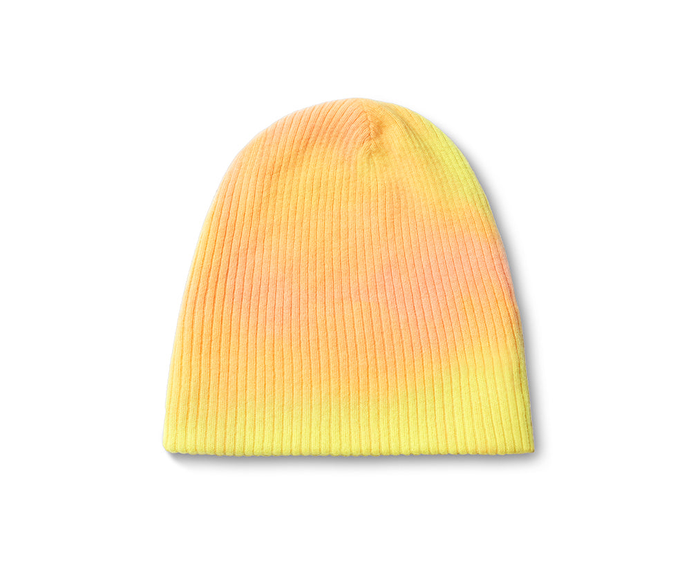 Top Yellow Beanie | SMRTFT | Tie-Dyed Cashmere Beanie