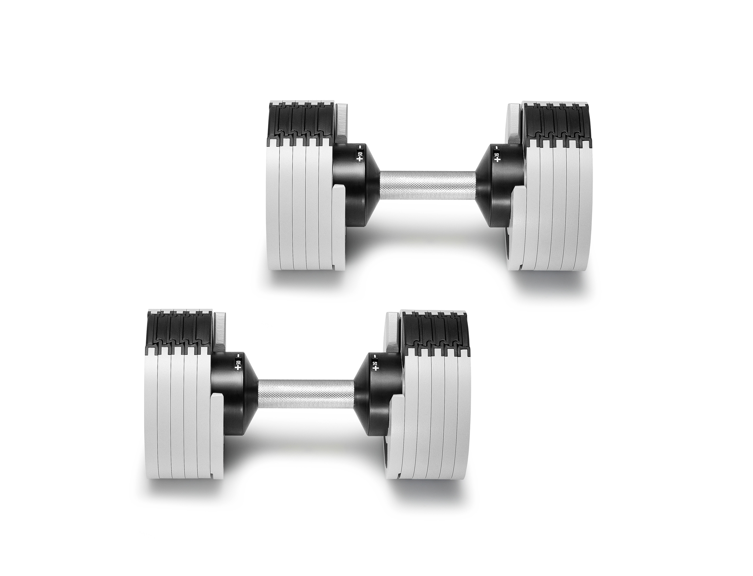 New White Adjustable Dumbbell 50 lbs To Workout Designed By SMRTFT